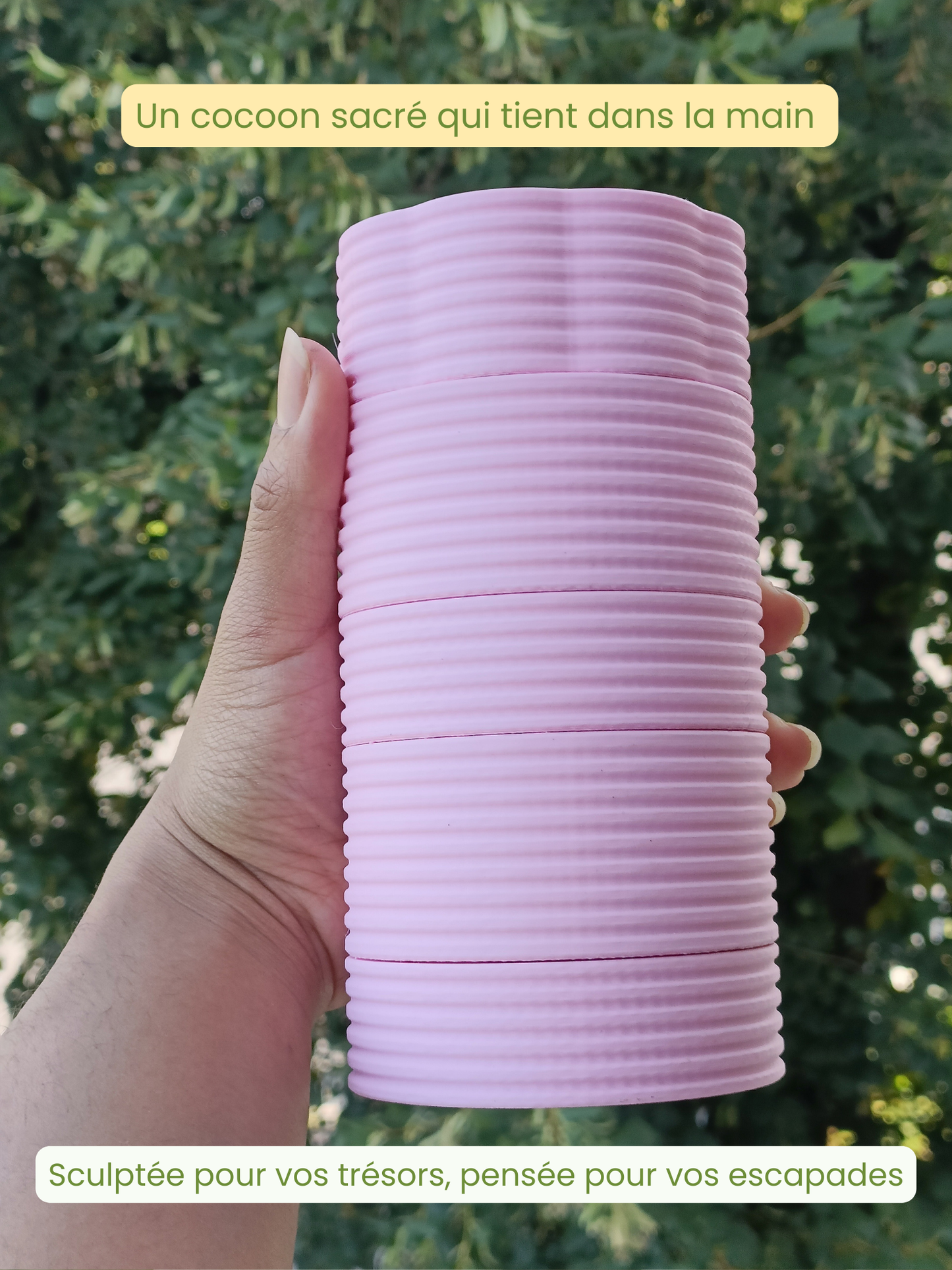 Boîte à bijoux autel 5 étages modulable et nomade - Rose