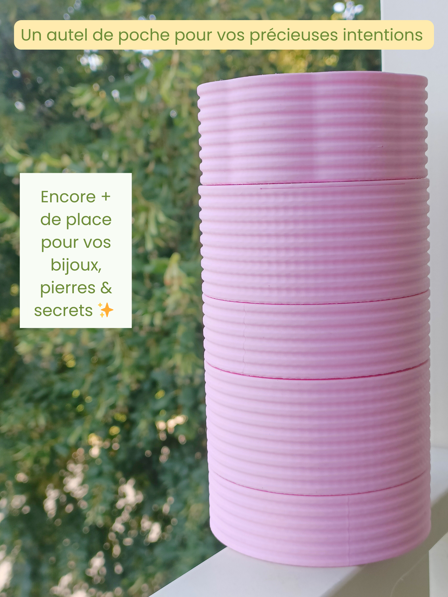 Boîte à bijoux autel 5 étages modulable et nomade - Bleu