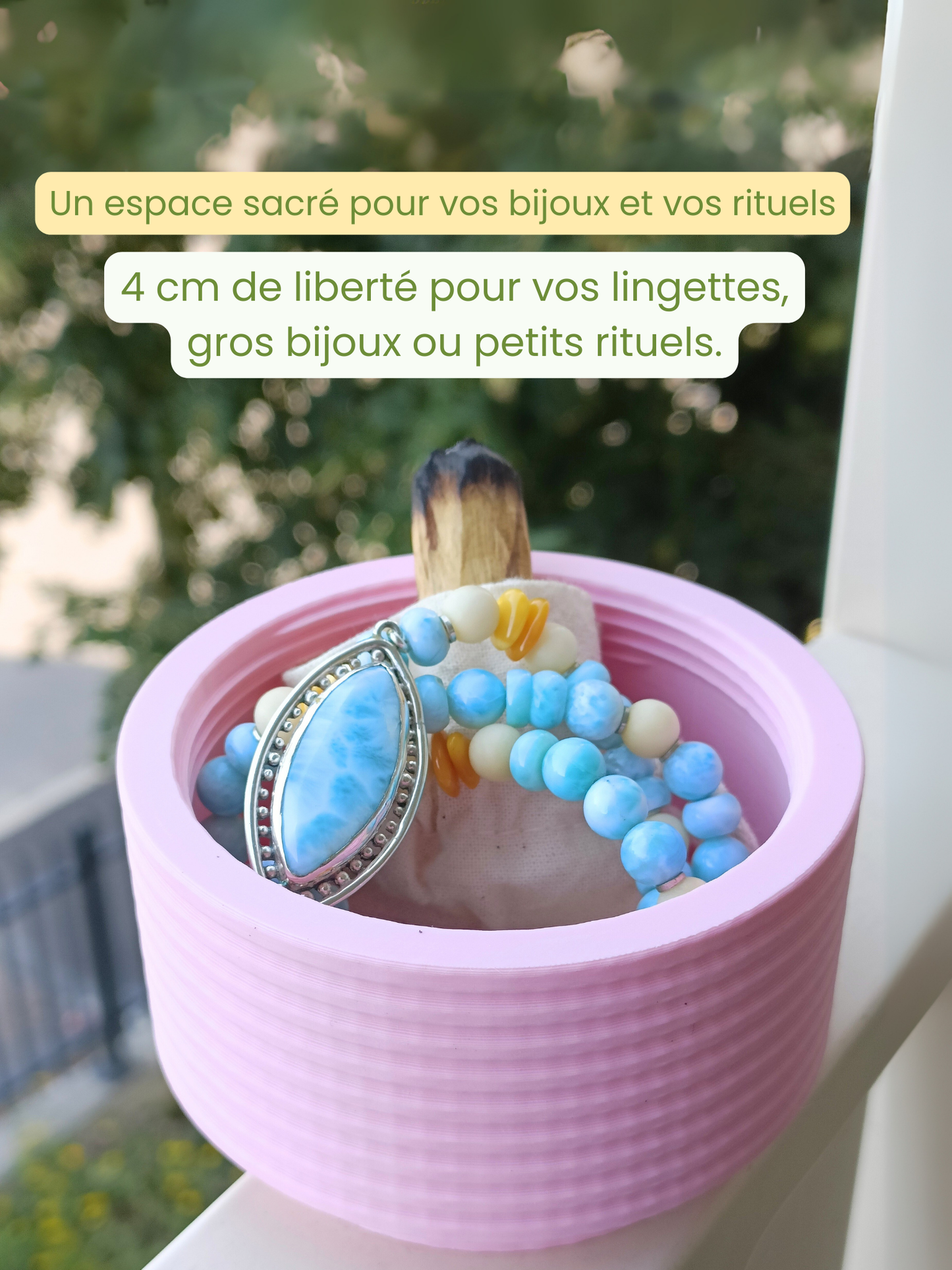 Boîte à bijoux autel 5 étages modulable et nomade - Rose