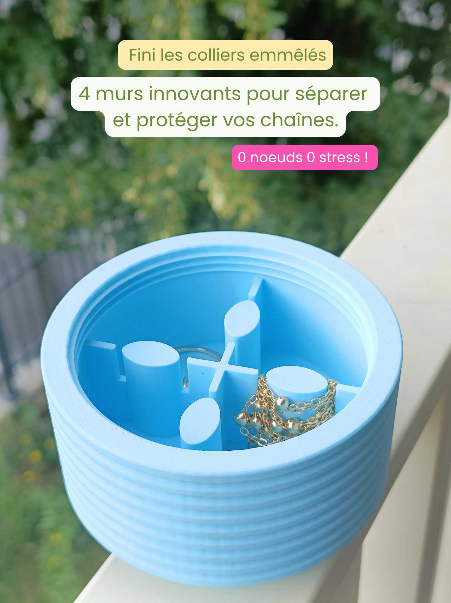 Boîte à bijoux autel 5 étages modulable et nomade - Bleu