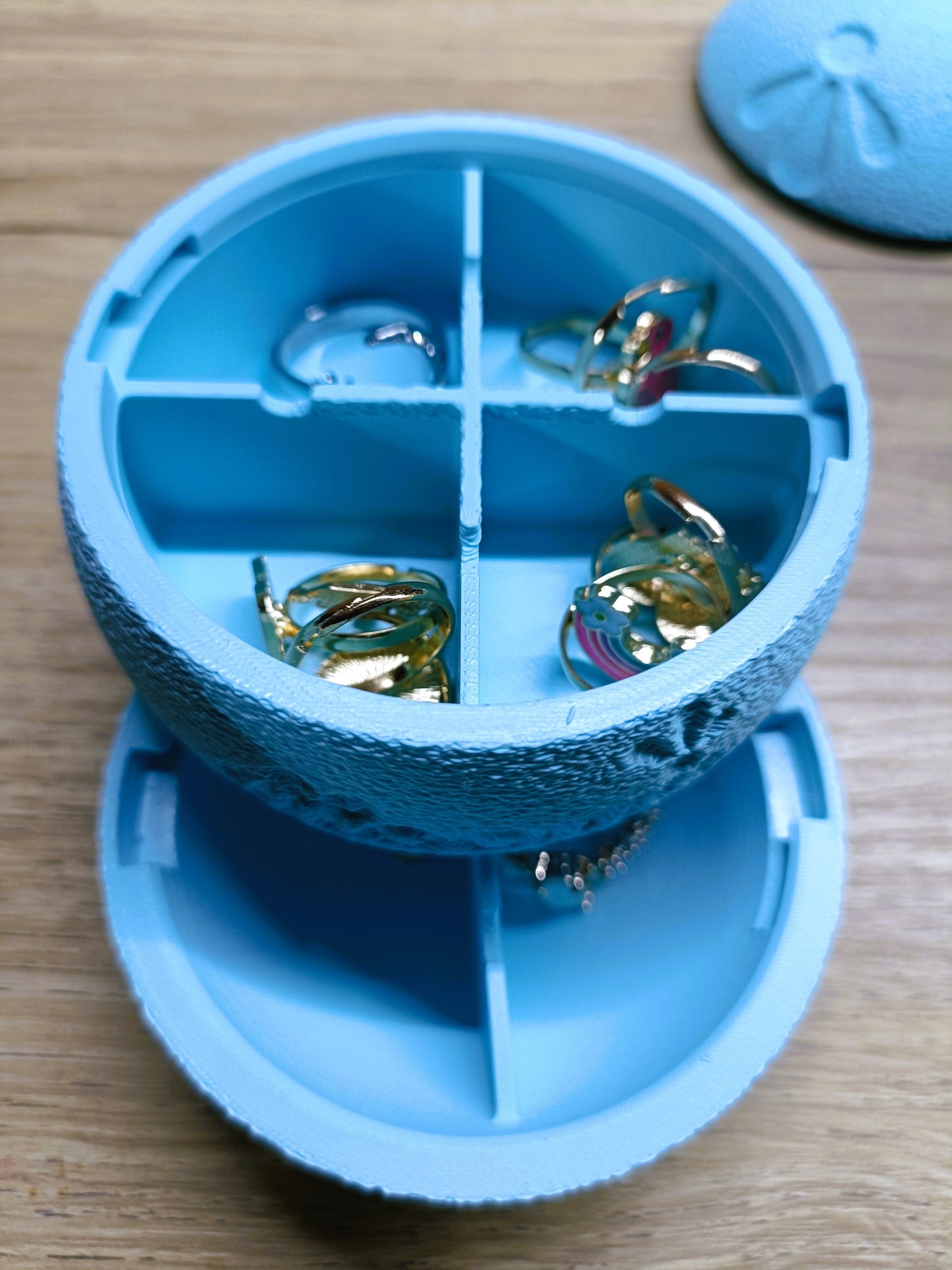Boîte à bijoux nomade et compacte - Bleu turquoise