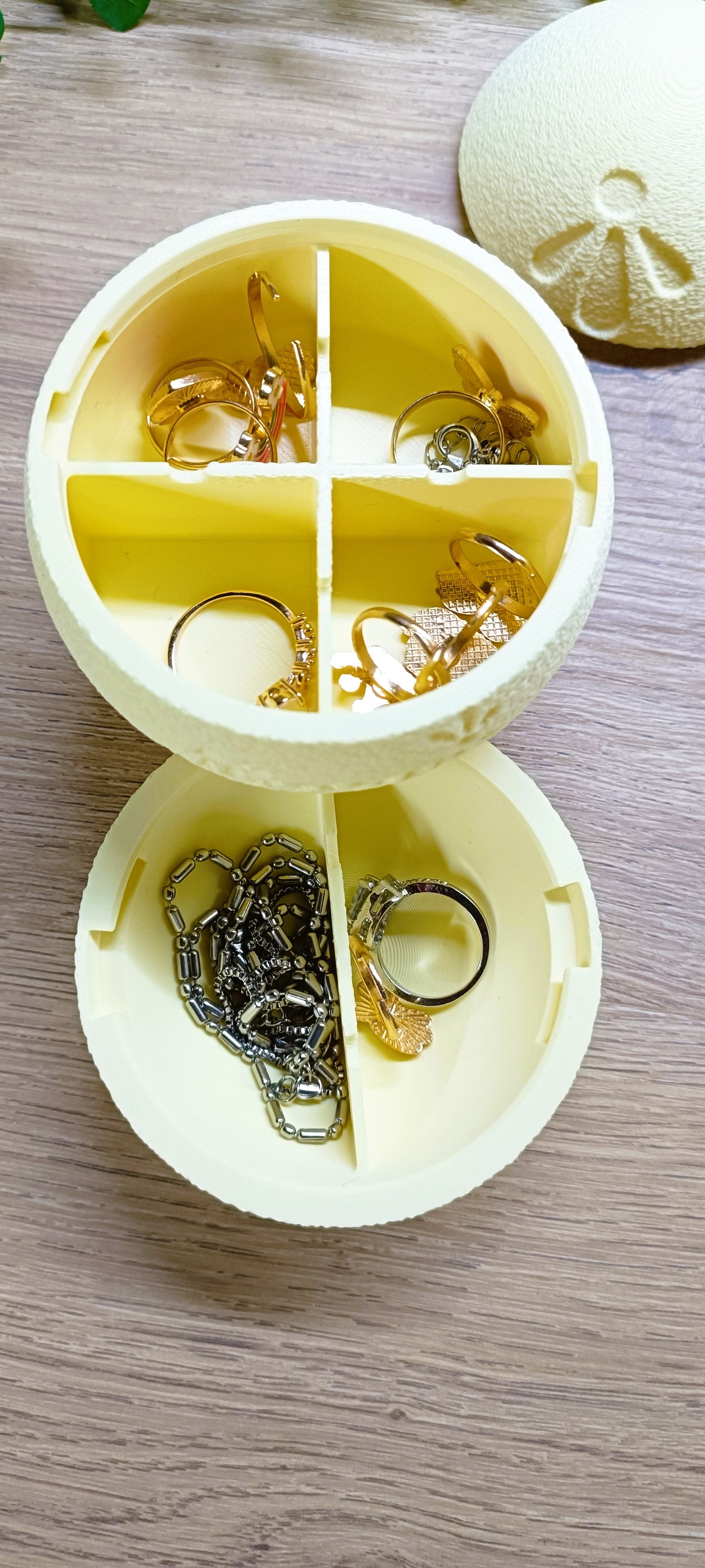 Boîte à bijoux nomade et compacte - Jaune citron