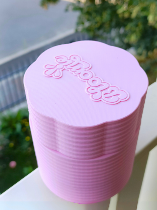 Boîte à bijoux autel 3 étages modulable et nomade - Rose