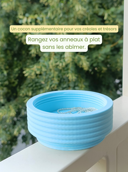 Boîte à bijoux autel 5 étages modulable et nomade - Bleu