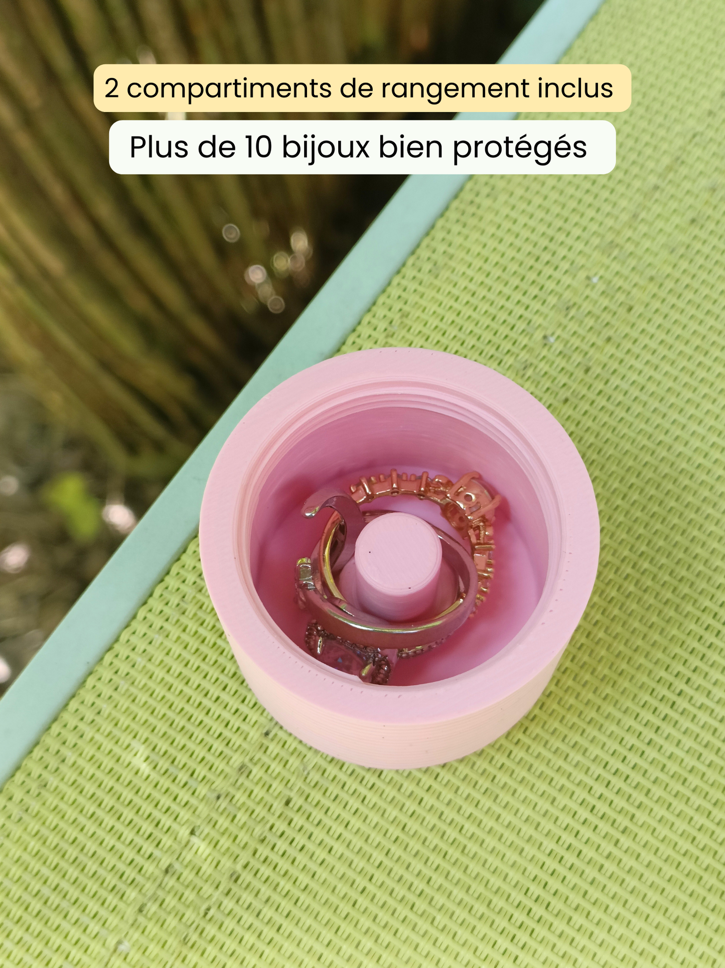 Bloomie Ring Tower — Boîte à bagues & bijoux modulable compacte