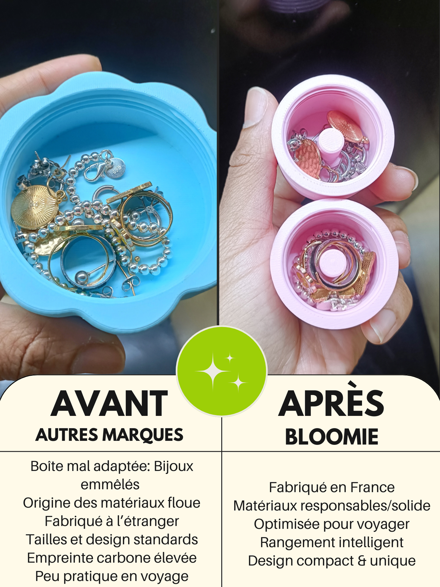 Bloomie Ring Tower — Boîte à bagues & bijoux modulable compacte